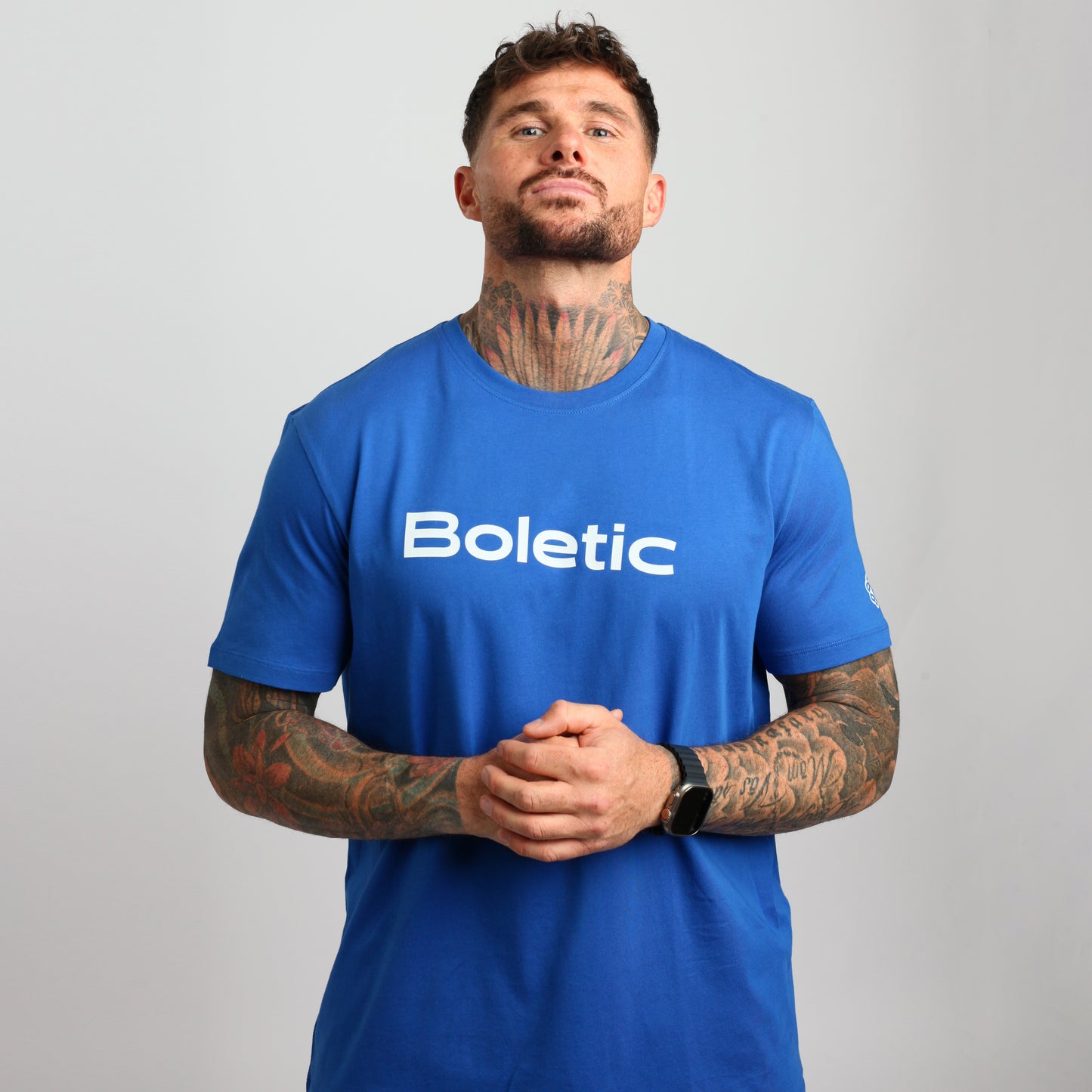 Men's Solo Cotton T Shirt- Sapphire Blue