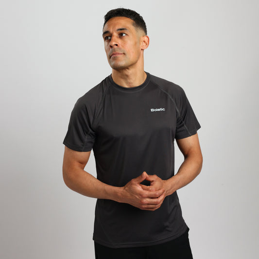 Men's Carvan Active Performance T-Shirt- Charcoal