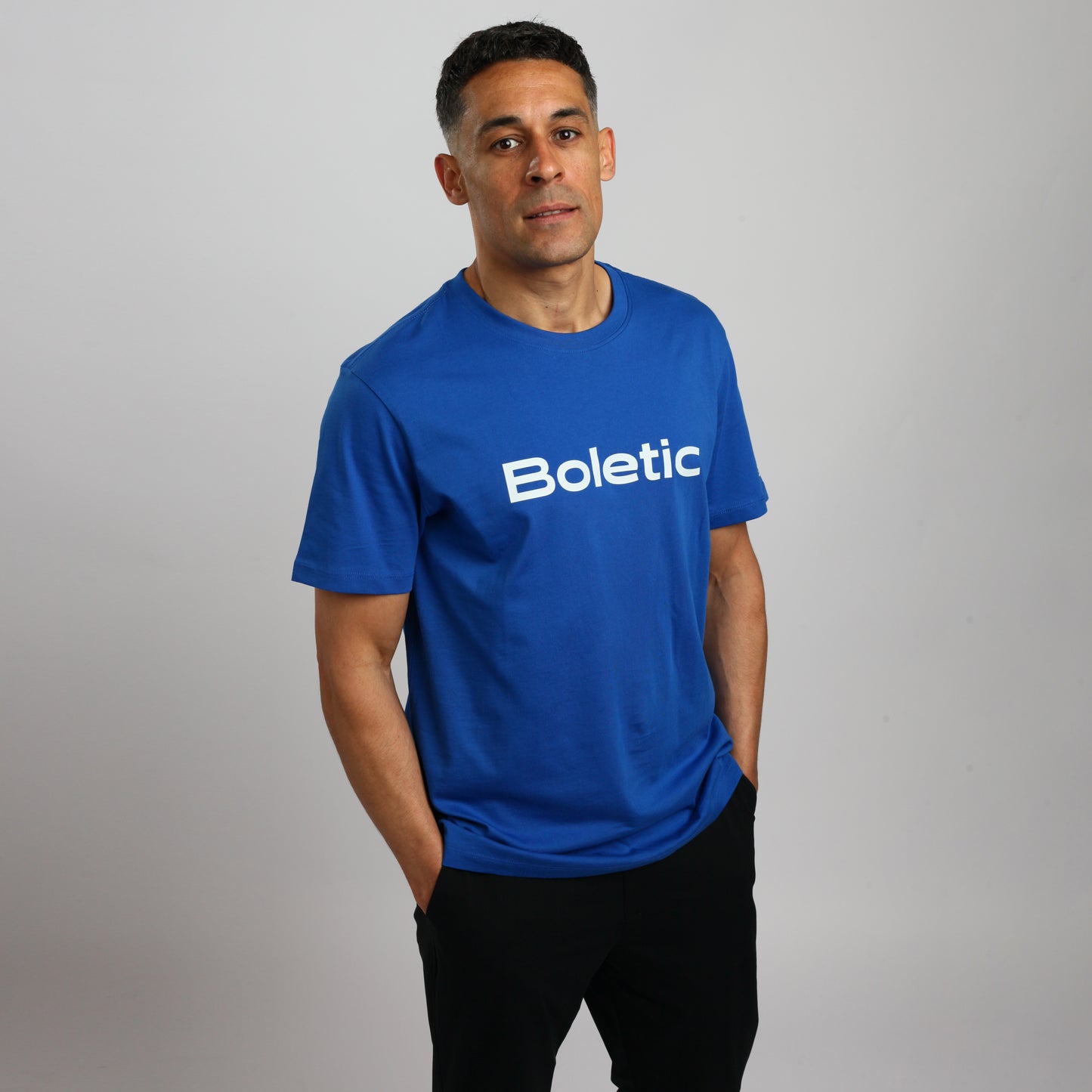 Men's Solo Cotton T Shirt- Sapphire Blue