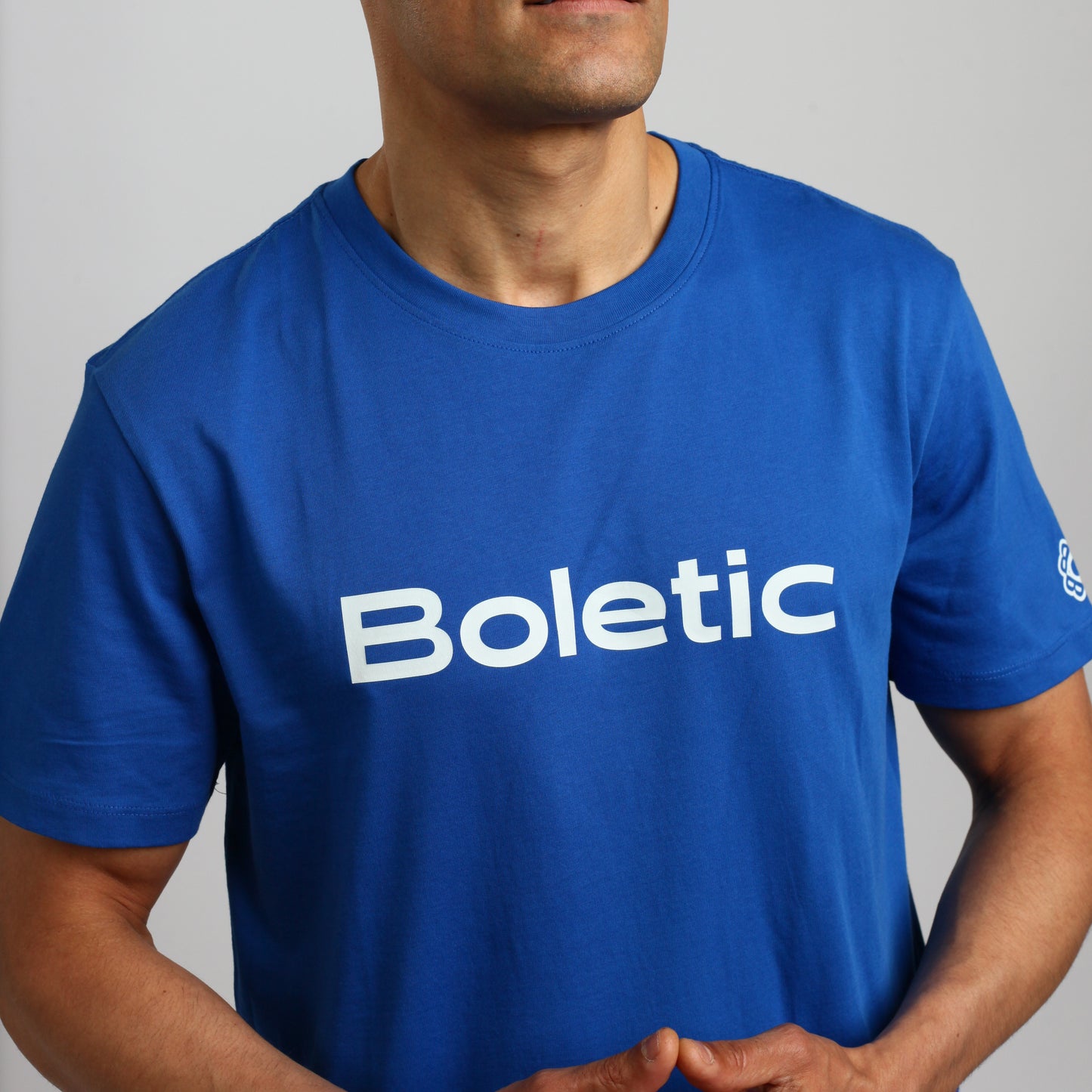 Men's Solo Cotton T Shirt- Sapphire Blue