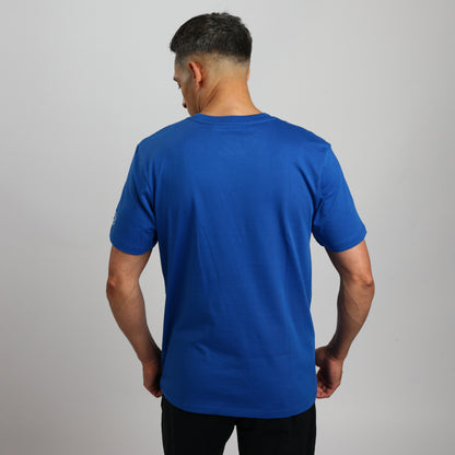 Men's Solo Cotton T Shirt- Sapphire Blue