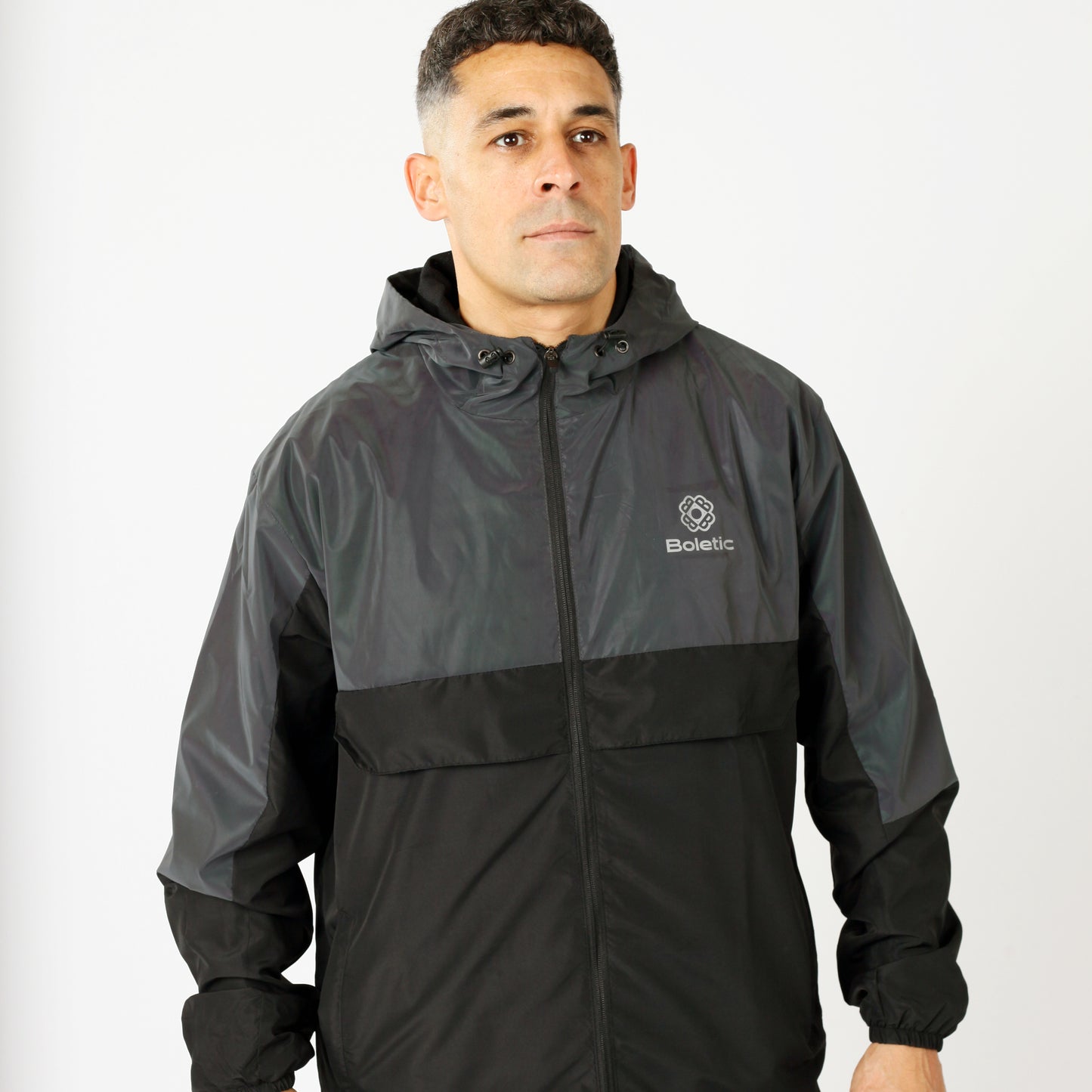 Men's FEAR Reflective Windbreaker- Black