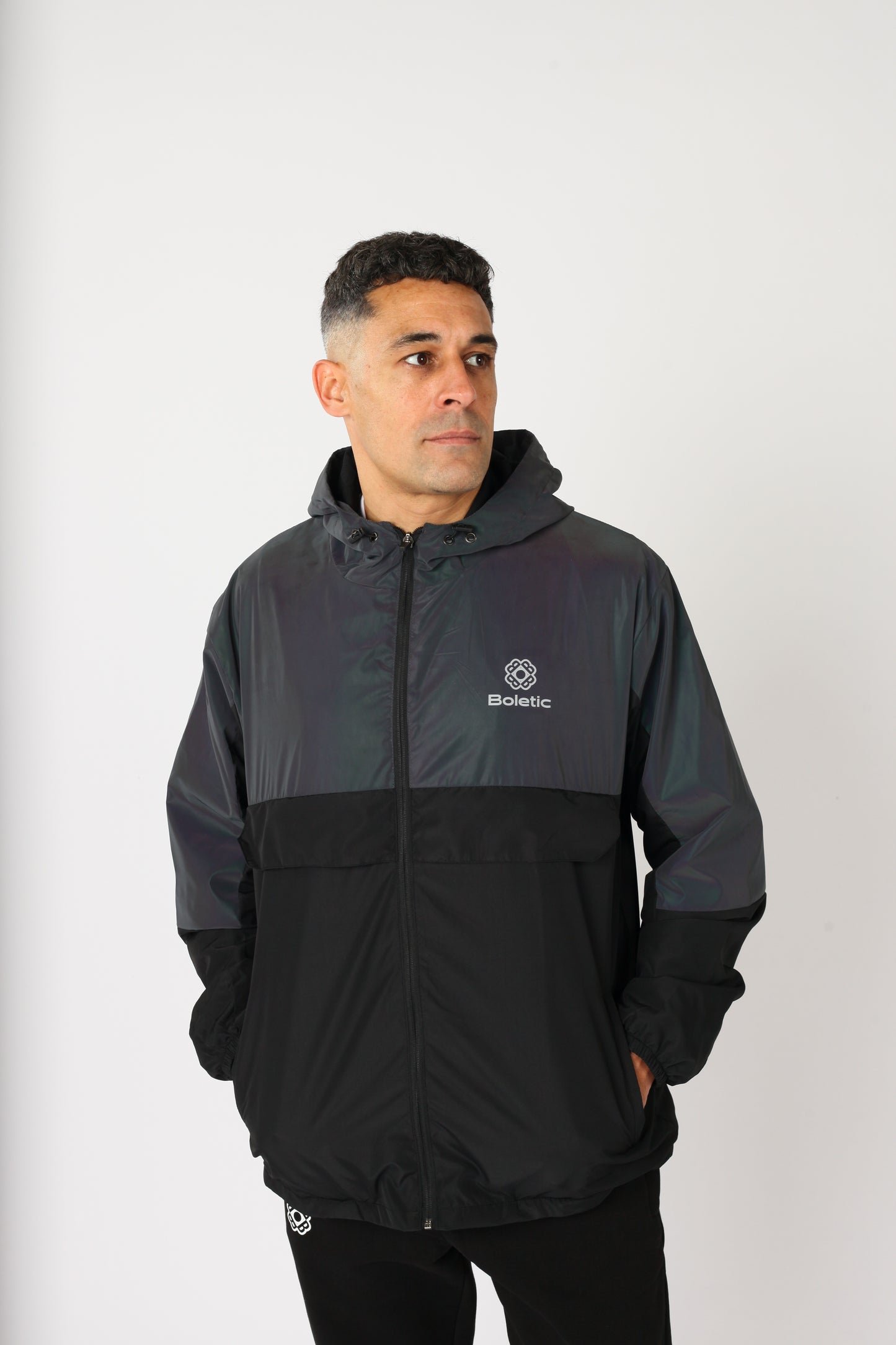 Men's FEAR Reflective Windbreaker- Black