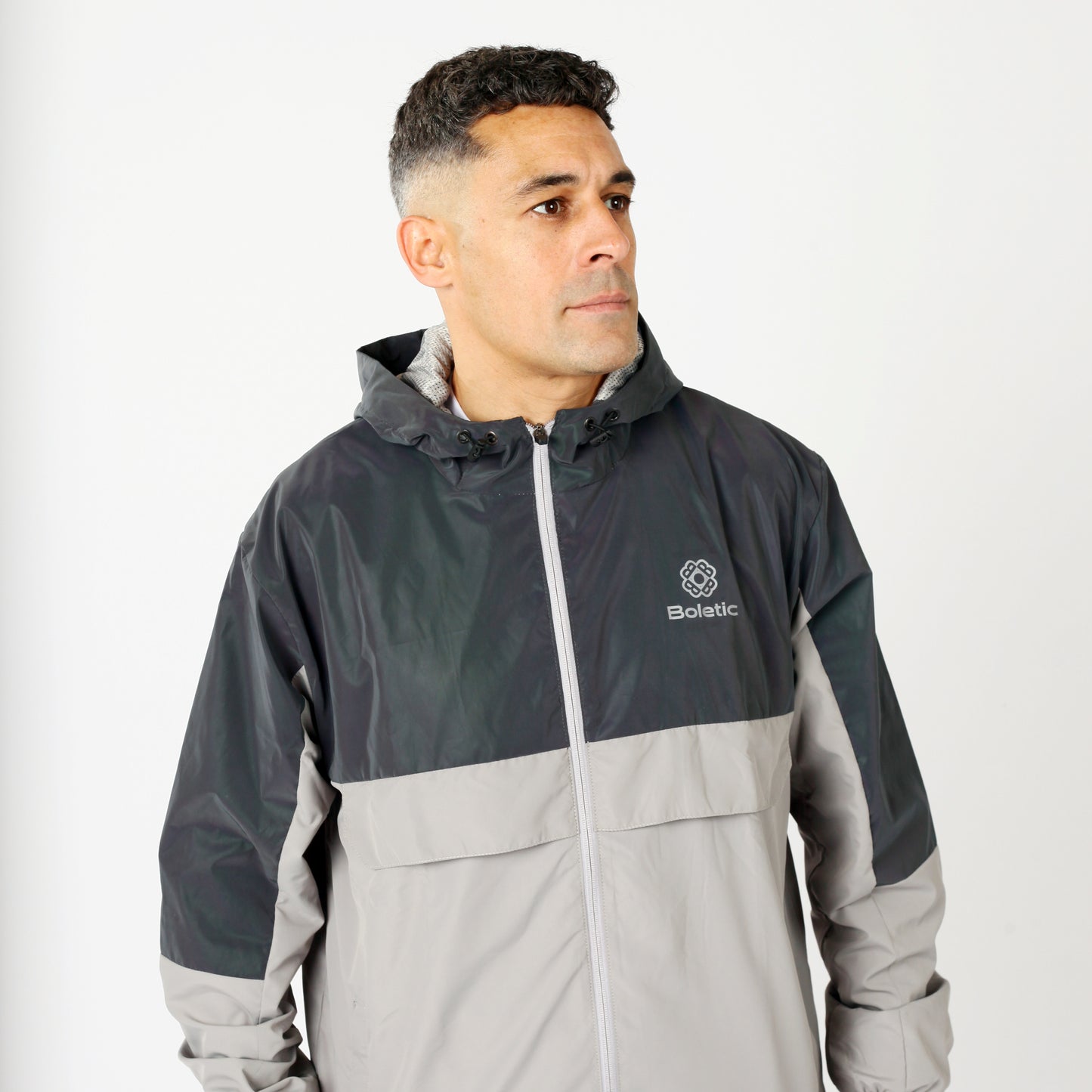 Men's FEAR Reflective Windbreaker- Grey