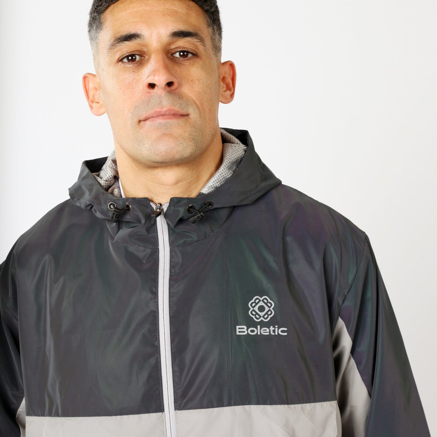 Men's FEAR Reflective Windbreaker- Grey