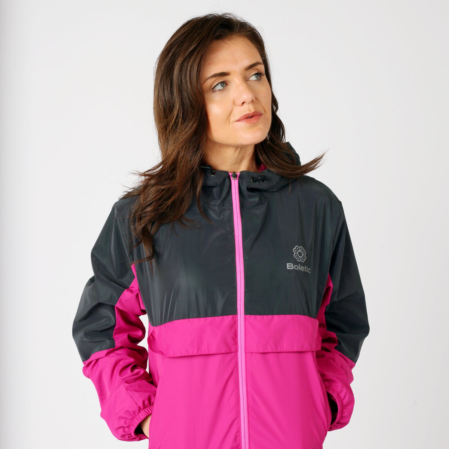 Woman's FEAR Reflective Windbreaker- Pink