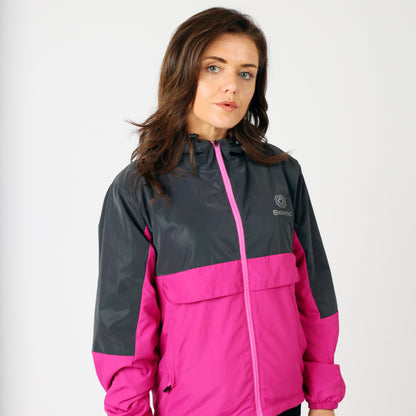 Woman's FEAR Reflective Windbreaker- Pink