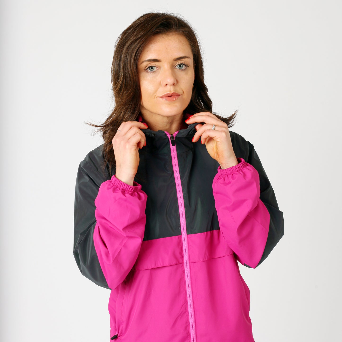 Woman's FEAR Reflective Windbreaker- Pink