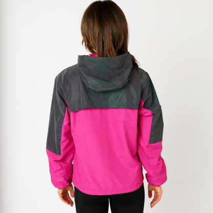 Woman's FEAR Reflective Windbreaker- Pink