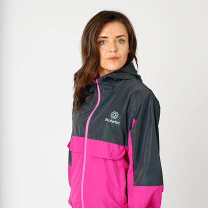 Woman's FEAR Reflective Windbreaker- Pink